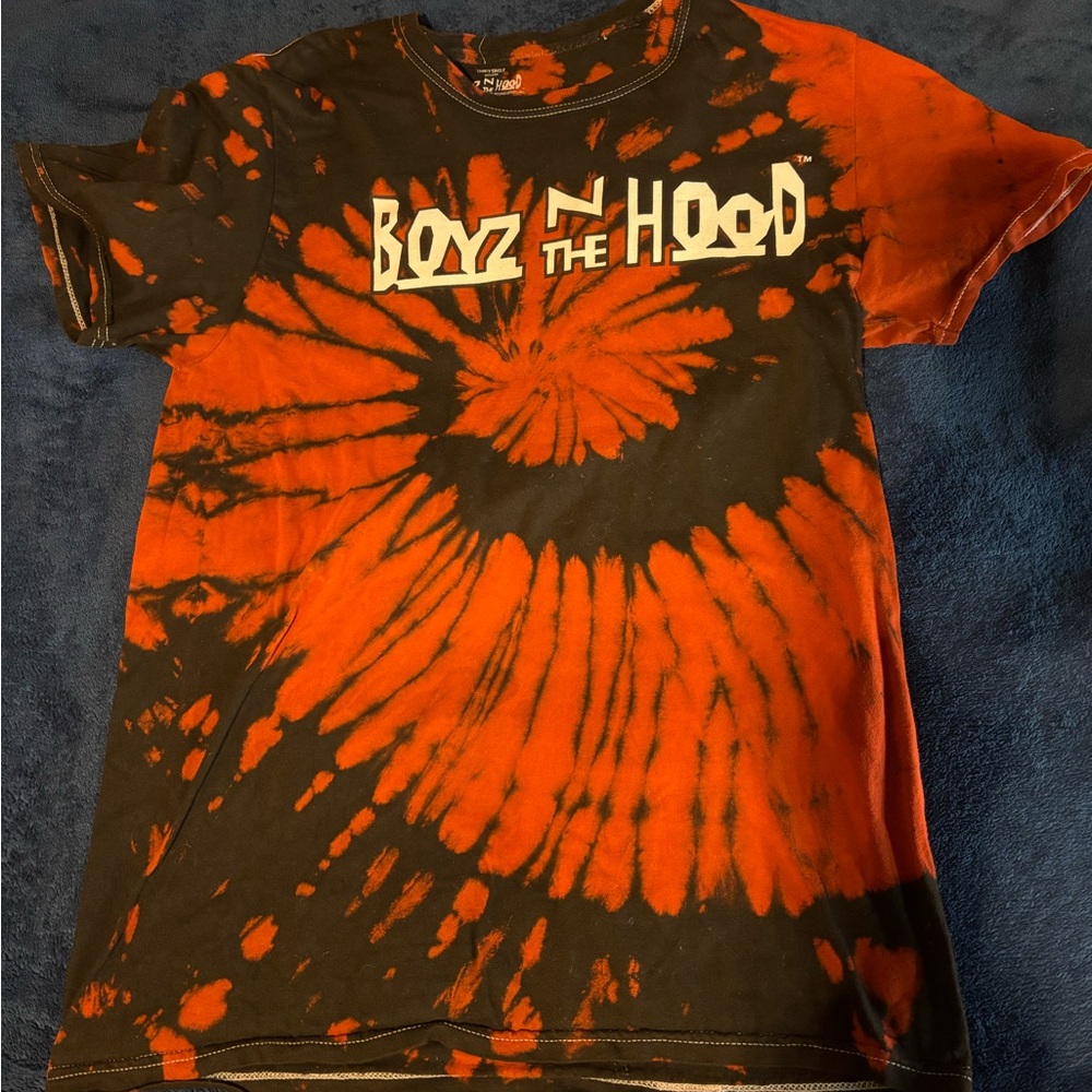 Boyz N The Hood Tie-Dye Kids T-Shirt - Orange and Black